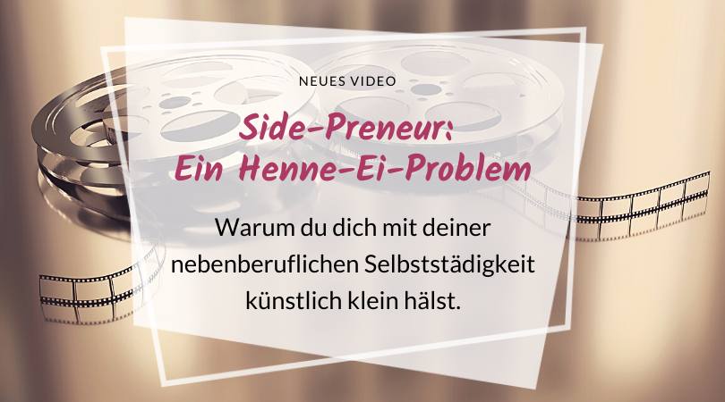 Blogtitel-Bild zum Artikel, Sidepreneur, nebenberuflich Selbstständig, künstlich klein halten